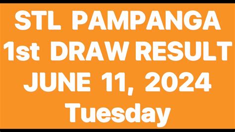 STL pampanga February 11,2024 1st draw result .